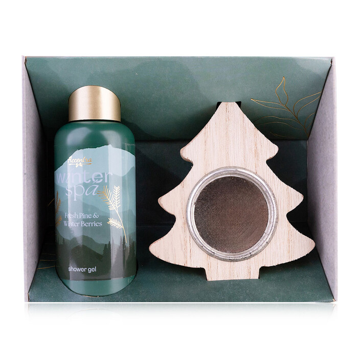 ACCENTRA Geschenk-Set Scandinavian Dream mit Duschgel und Teelichthalter