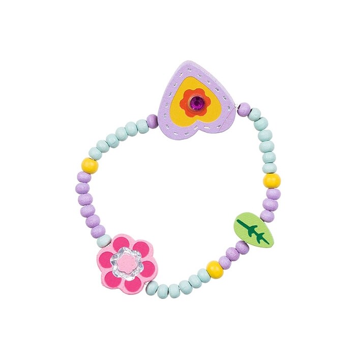 Holz-Armband Herz bunt