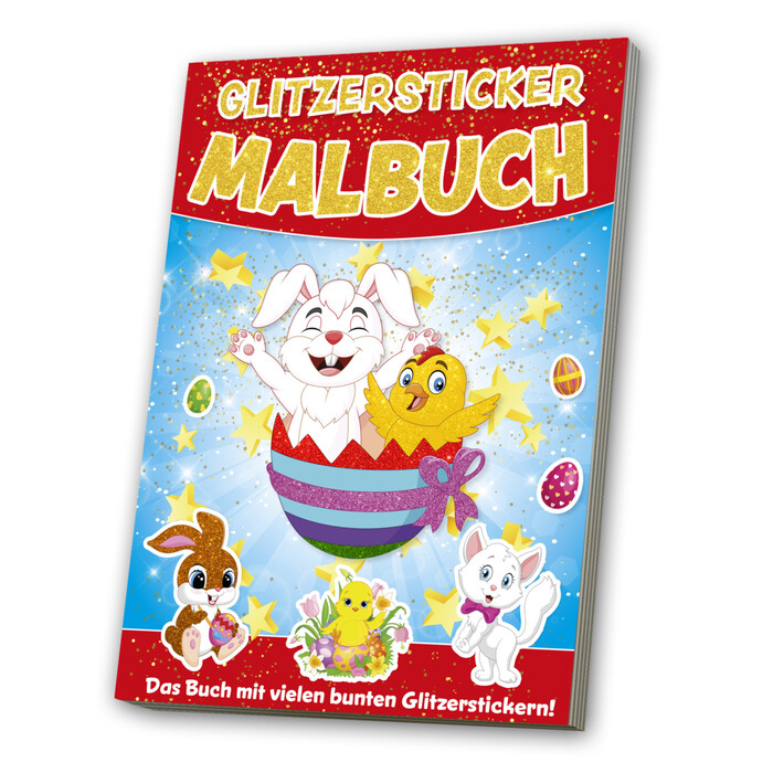 Glitzersticker XXL-Malbuch Kunterbunte Welt zur Osterzeit - Taschenbuch