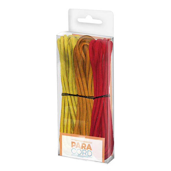 PARACORD Knüpf-Set 3 x 2,6 m gelb/hellorange/rot