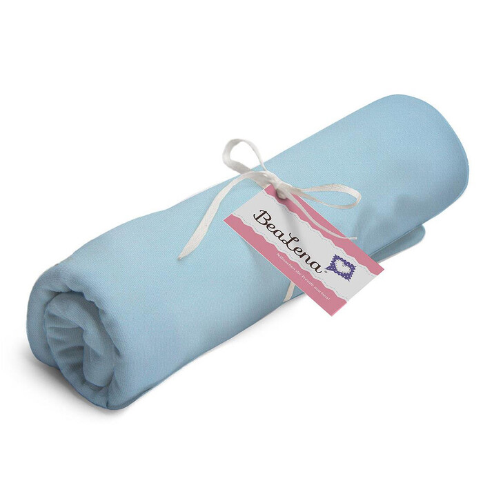 BEALENA Jerseystoff aus Baumwolle Uni 80 x 100 cm hellblau