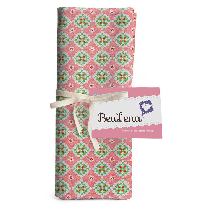 BEALENA Baumwollstoff Muster 50 x 80 rosa