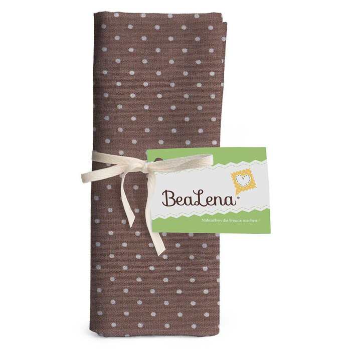 BEALENA Baumwollstoff Punkte 50 x 70 cm hellbraun