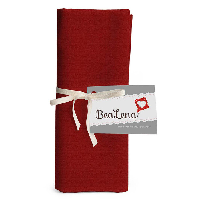 BEALENA Jerseystoff aus Baumwolle Uni 50 x 70 cm dunkelrot
