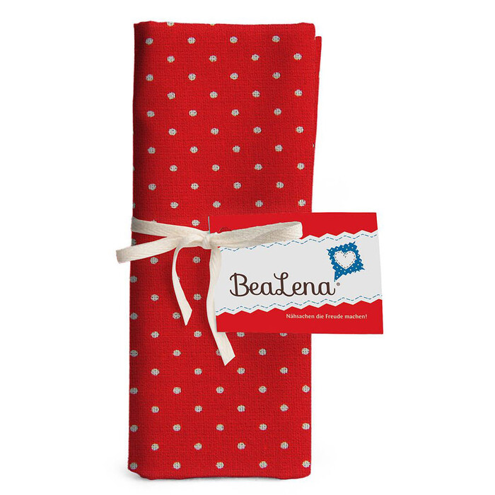 BEALENA Baumwollstoff Punkte 50 x 70 cm rot
