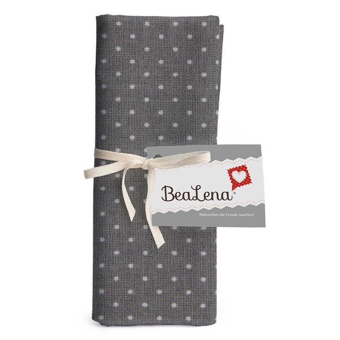 BEALENA Baumwollstoff Punkte 50 x 70 cm grau