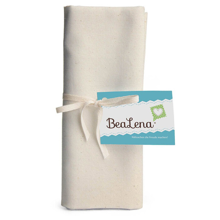 BEALENA Baumwollstoff mit Leinenstruktur 50 x 70 cm creme