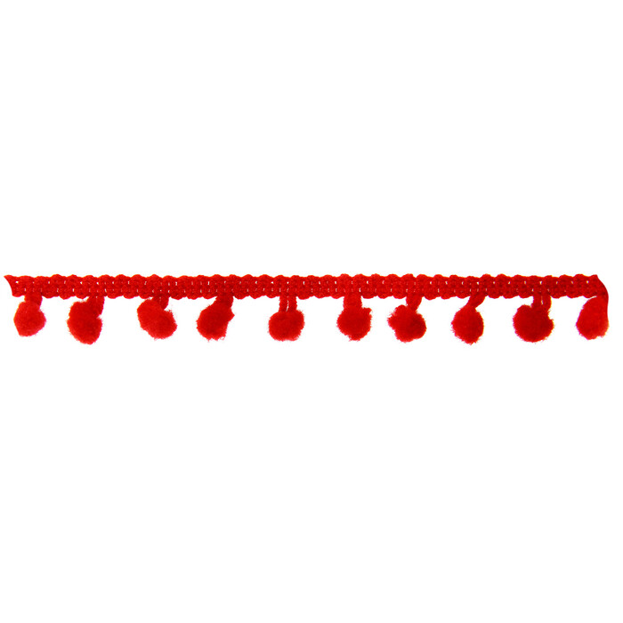 BEALENA Pompon-Borte 3 m x 7 mm rot