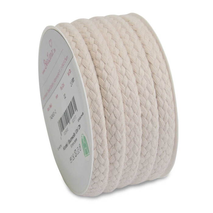 BEALENA Baumwolle-Kordel Uni 2 m x 10 mm creme