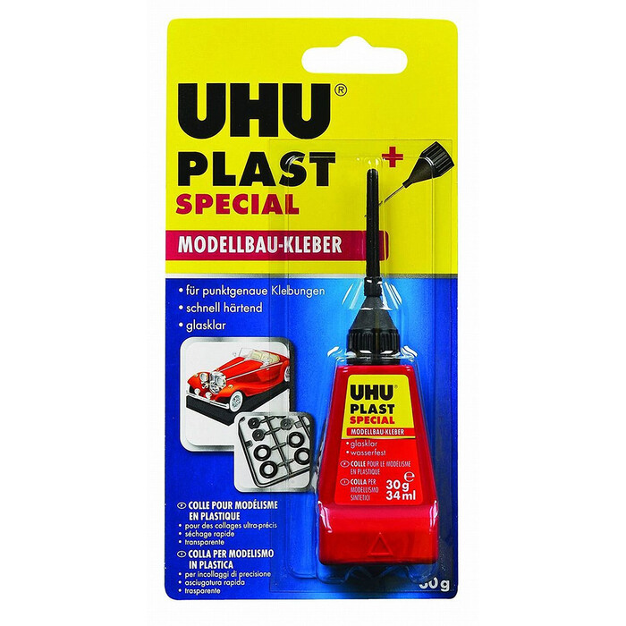 UHU Modellbau-Kleber Plast Spezial mit feiner Metallkanüle 30 g