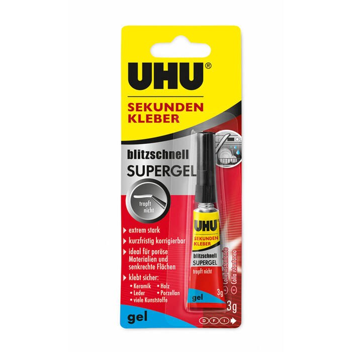 UHU Sekundenkleber blitzschnell Supergel 3 g