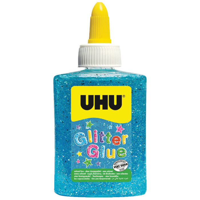 UHU Glitter Glue, 90g, blau