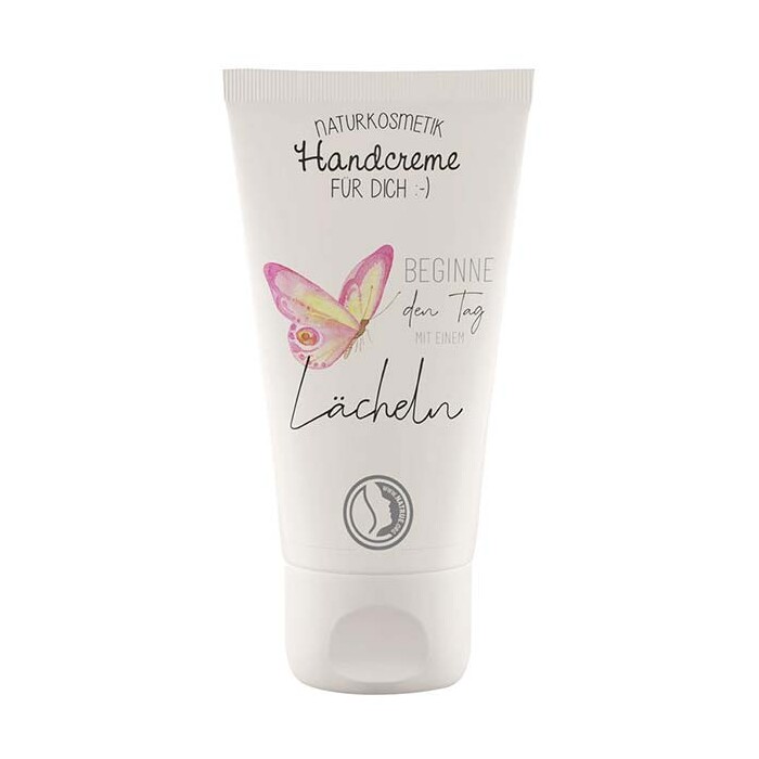 Handcreme Beginne den Tag mit einem Lächelm 30 ml weiß