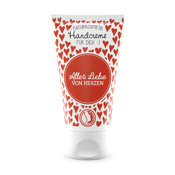 Handcreme Alles Liebe von Herzen 30 ml weiß/rot
