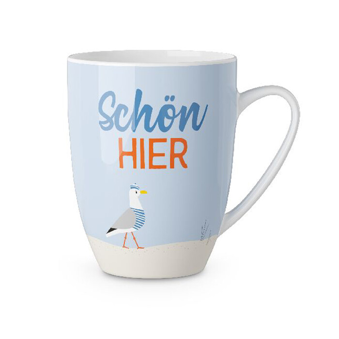 Becher Schön hier 250 ml hellblau