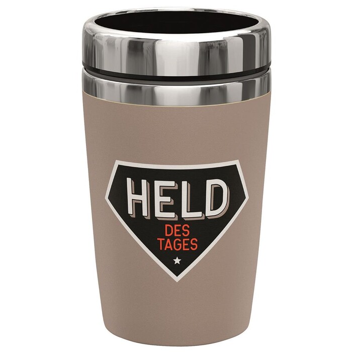 Thermobecher to go Held des Tages 240 ml beige