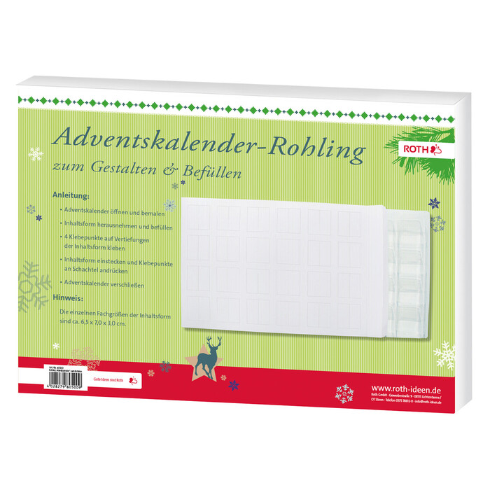 ROTH Adventskalender-Rohling zum Gestalten & Befüllen