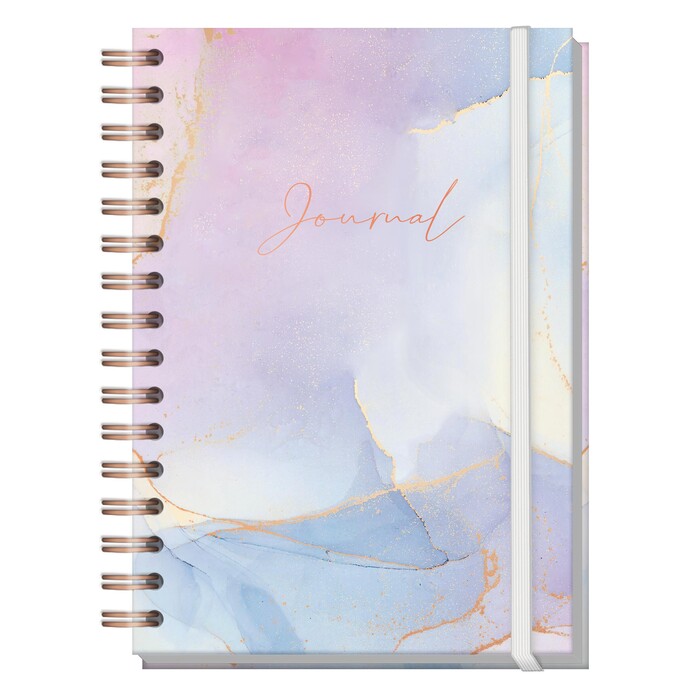 HÄFFT Journal-Kalender Fancy Bleu & Rosé 2025/26 A5 bunt