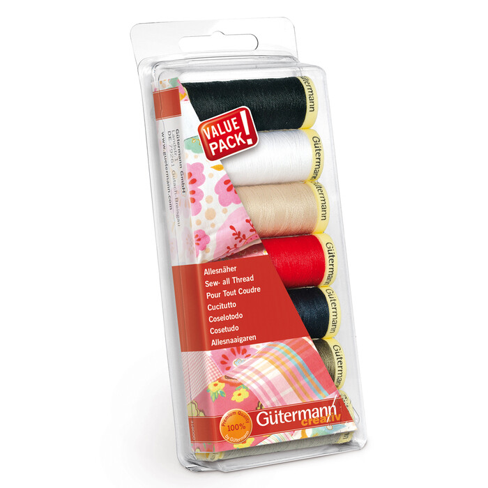 GÜTERMANN Allesnäher-Set 7 x 100 m mehrere Farben
