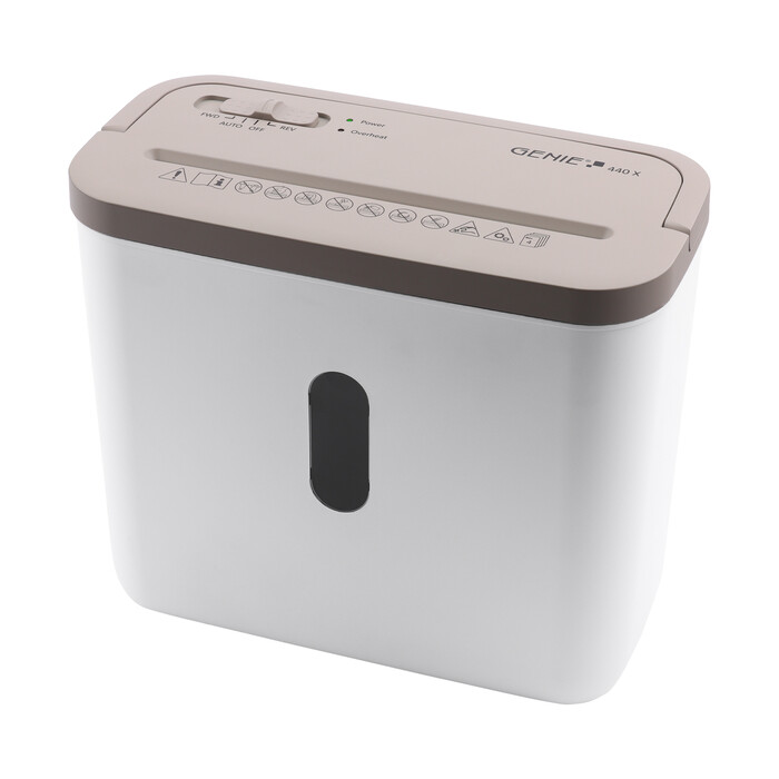 GENIE Aktenvernichter 440X Partikelschnitt weiß/braun