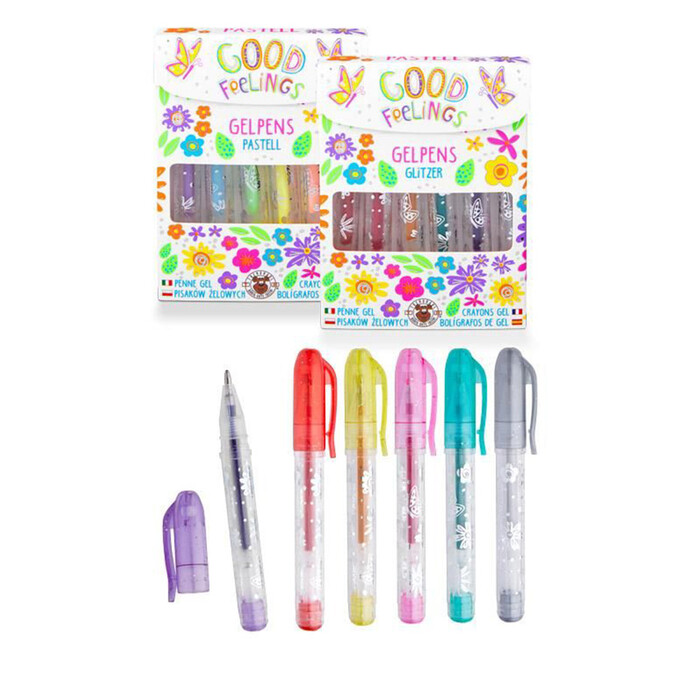 TRENDHAUS Mini-Gelstifte im 6er Etui Serie Good Feelings 2-fach sortiert