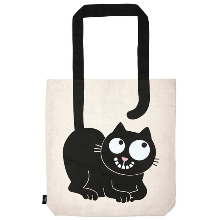 Shopper Ed The Cat Carry Me 19 x 19 x 3 cm beige/schwarz
