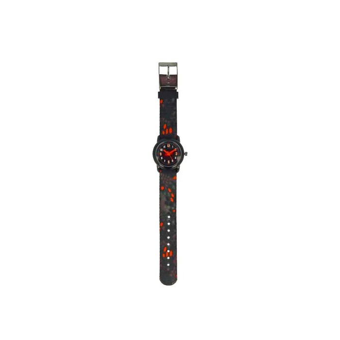 Kinderuhr Dino-Auge inklusive Batterie schwarz/rot