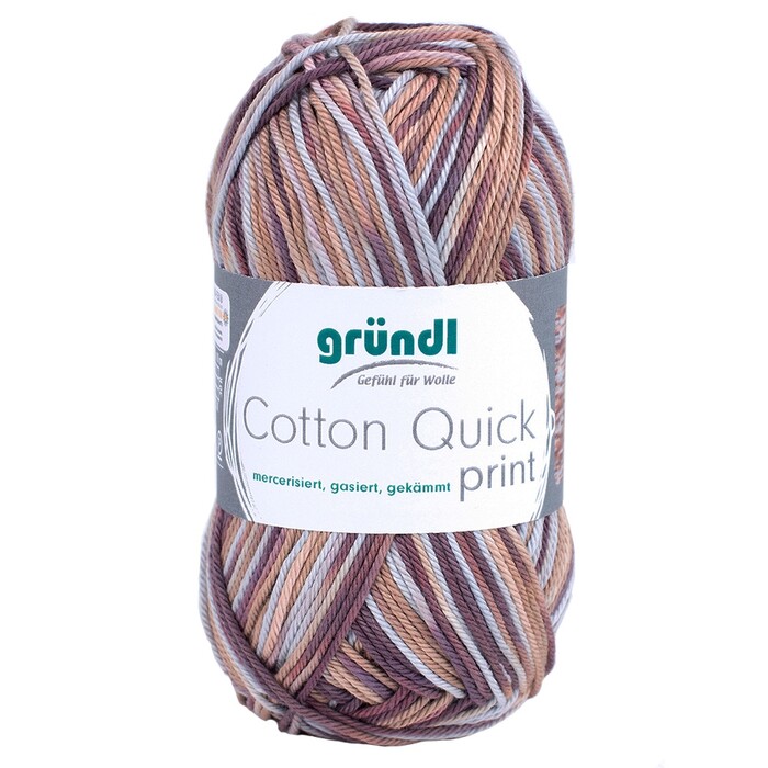 GRÜNDL Strickgarn Cotton Quick print braun