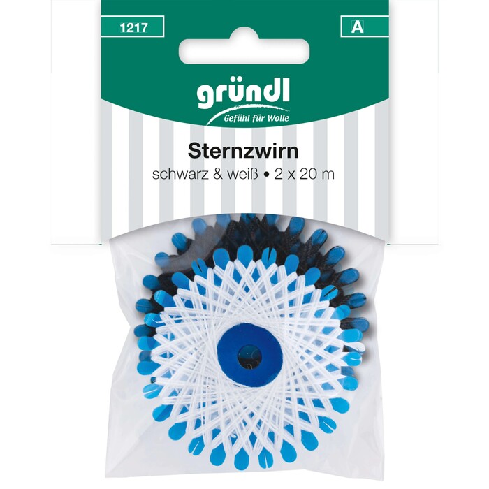 GRÜNDL Sternzwirn 2 x 20 m schwarz