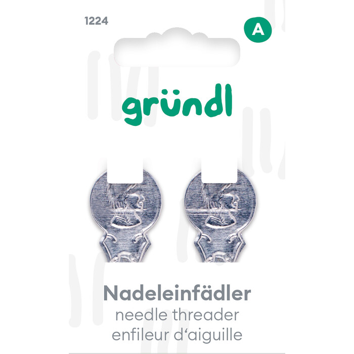 GRÜNDL Nadeleinfädler 2 Stück silber