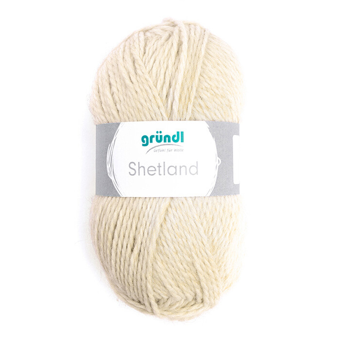 GRÜNDL Wolle Shetland 100g creme melange