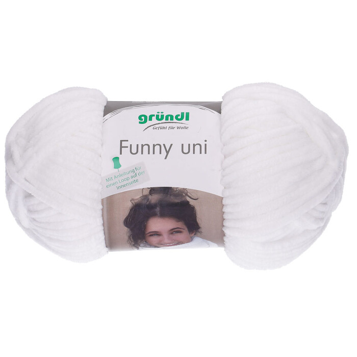 GRÜNDL Garn Funny Uni 100 g weiß