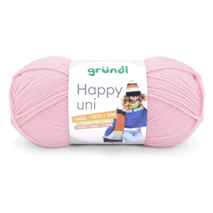 GRÜNDL Garn Happy Uni 100g rosa