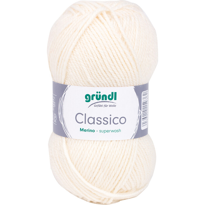 GRÜNDL Wolle Classico 50g creme