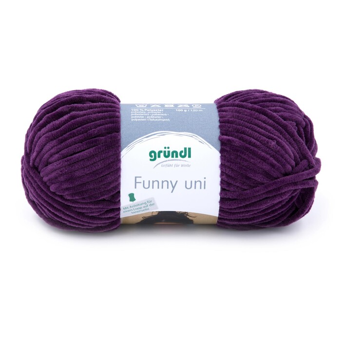 GRÜNDL Garn Funny Uni 100g aubergine