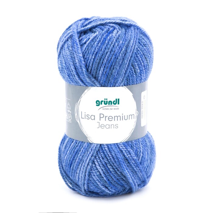 GRÜNDL Garn Lisa Premium Jeans 50g jeansblau meliert