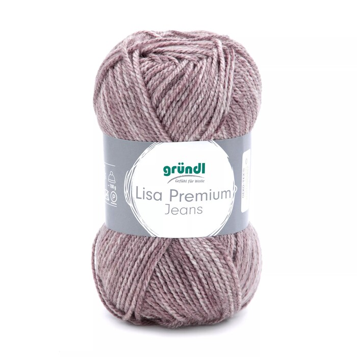 GRÜNDL Garn Lisa Premium Jeans 50g graubraun meliert