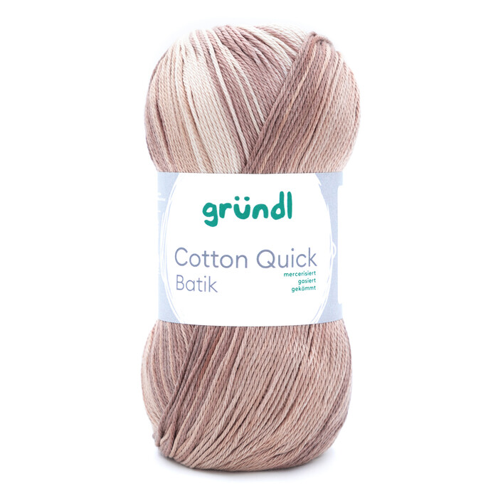 GRÜNDL Wolle Cotton Quick Batik natur/braun/beige