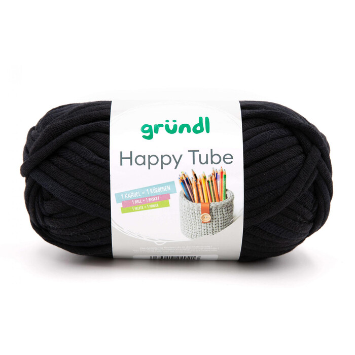 GRÜNDL Schlauchgarn Happy Tube 150g schwarz