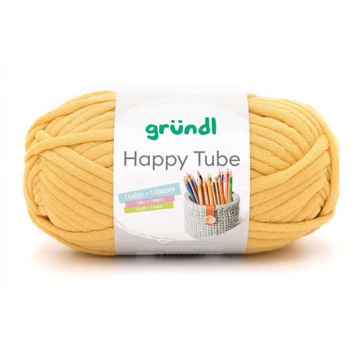GRÜNDL Schlauchgarn Happy Tube 150g gelb