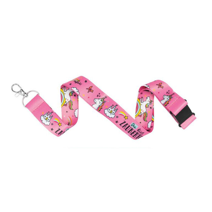Schlüsselband Einhorn 52 cm rosa