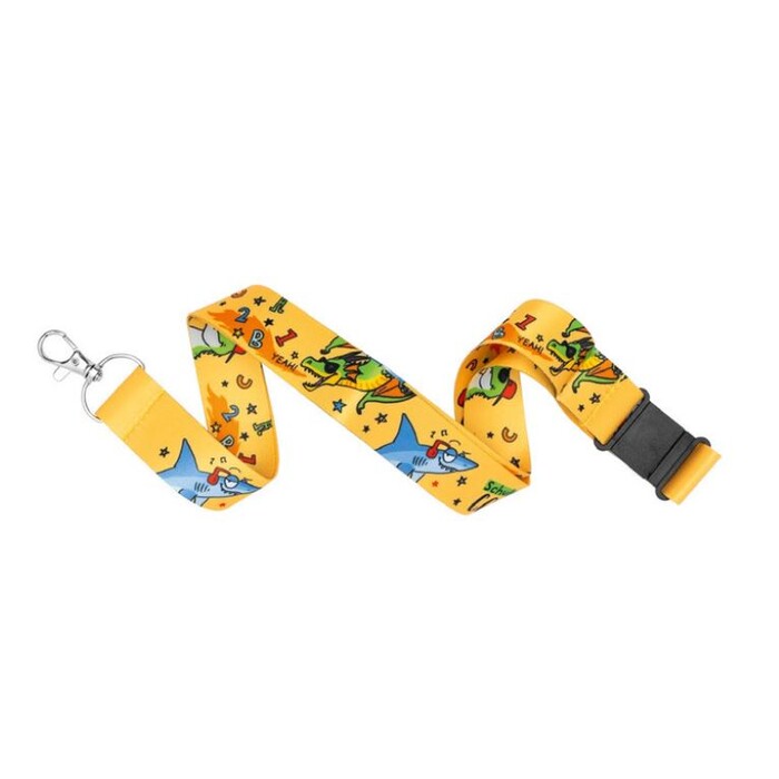 Schlüsselband Dino 52 cm gelb