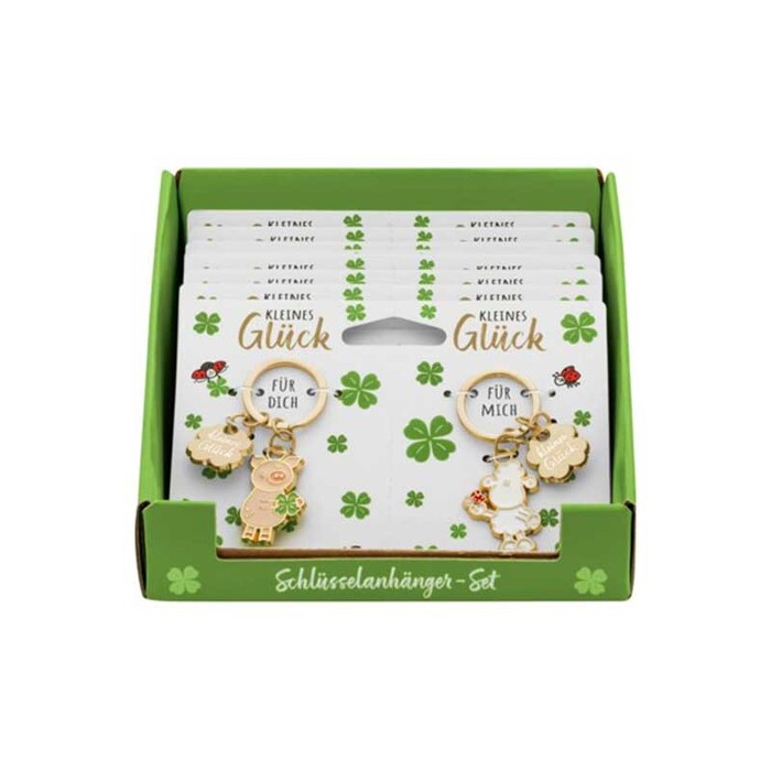 Schlüsselanhänger-Set Kleines Glück 1 Packung gold