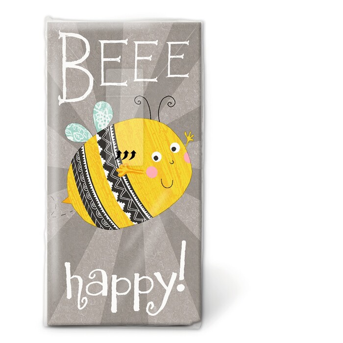 Taschentücher Beee happy! 22 x 21 cm 1 Packung grau
