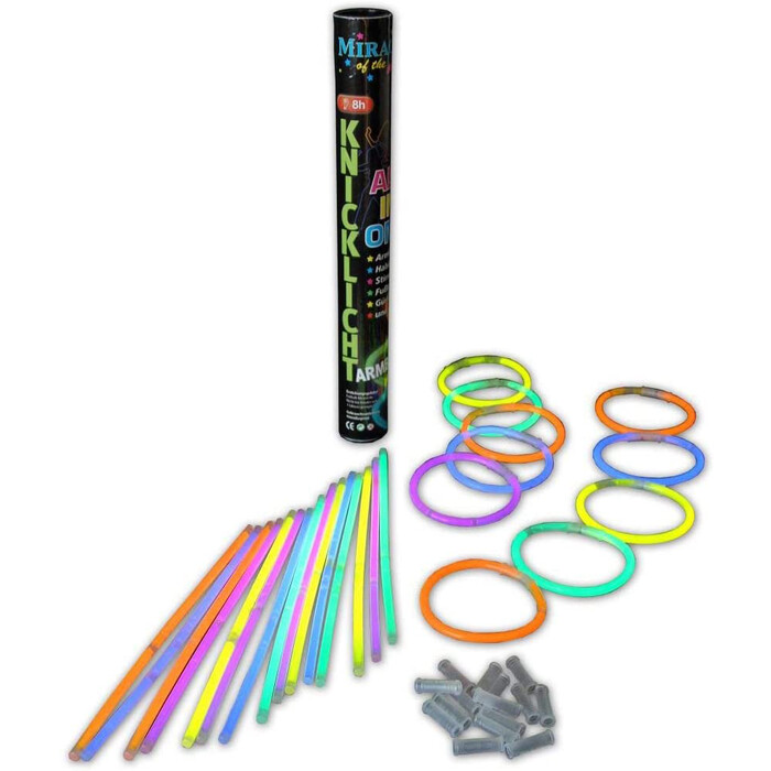 Knicklicht-Leuchtarmbänder 25 Stück mehrere Farben