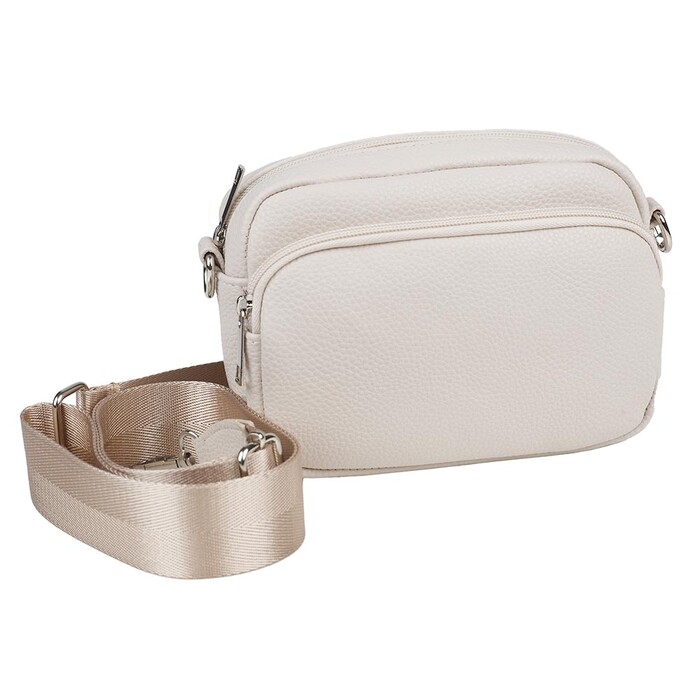 Cross-Body-Tasche Serie Metallic beige