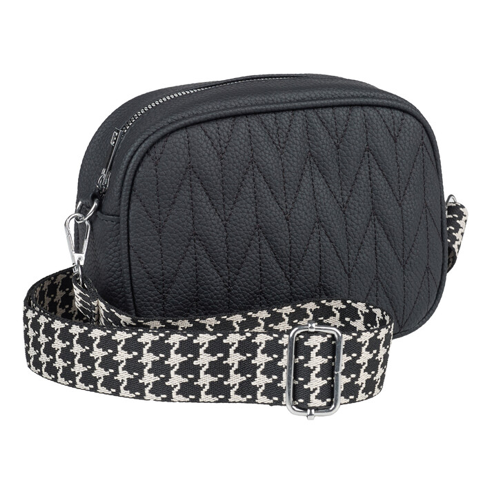 Cross Body Bag mit Webgurt schwarz