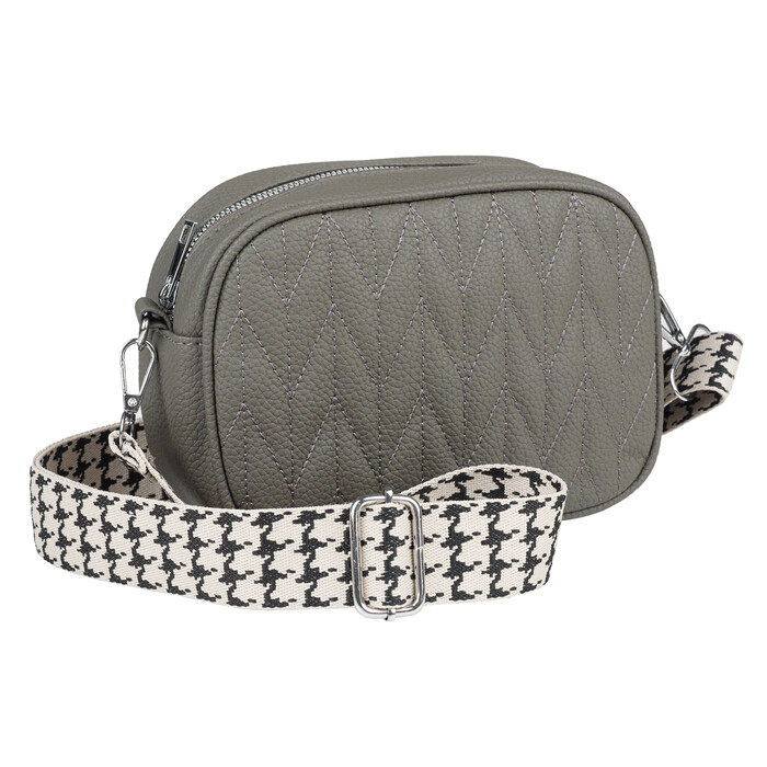 Cross Body Bag mit Webgurt taupe