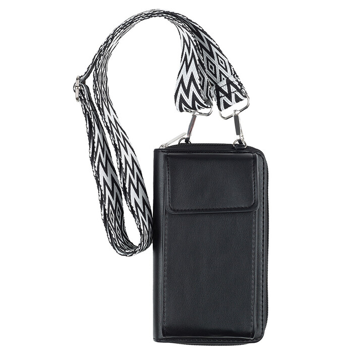 Geldbörse/Handytasche hoch ca. 11 x 19 x 2 cm schwarz