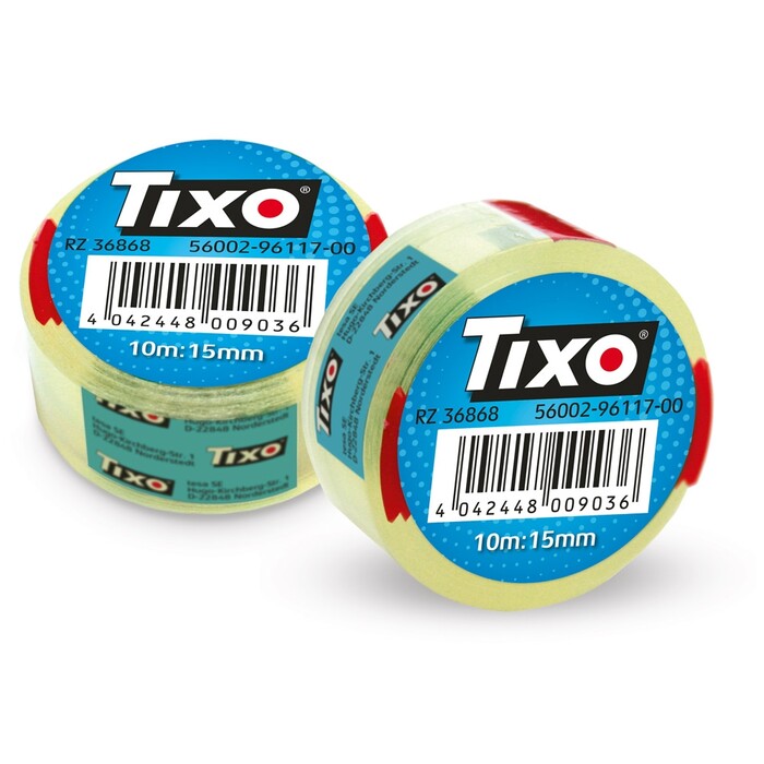 TIXO Klebefilm 15 mm x 10 m transparent